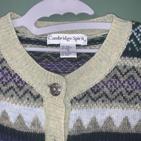 Cambridge Spirit Wool Blend Cardigan Size Medium - Picture 2 of 7